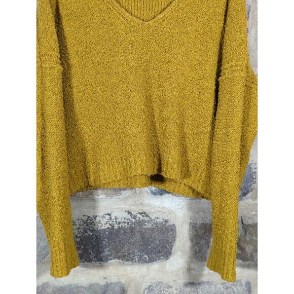 Free People Medium Finders Keepers V Neck Sweater Athens Moss Green Pullover - Picture 4 of 14